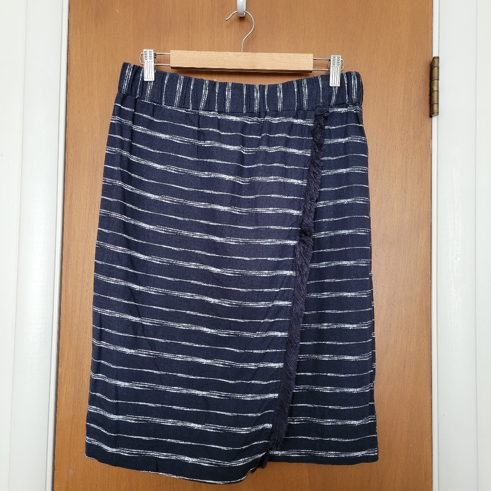 Liz Claiborne midi pencil linen wrap skirt medium